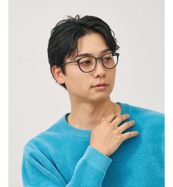  「ウェリントン型 メガネ | 軽量 柔軟性 鼻パッド 眼鏡 伊達めがね 度付き Zoff SMART レンズ交換券付」|メガネ|