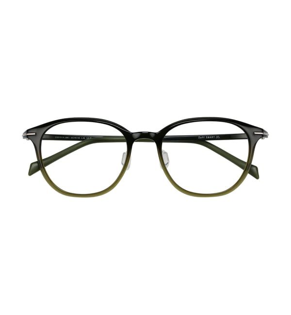  「ウェリントン型 メガネ | 軽量 柔軟性 鼻パッド 眼鏡 伊達めがね 度付き Zoff SMART レンズ交換券付」|メガネ|