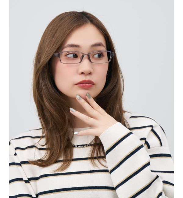  「スクエア型 メガネ | 横長 軽量 眼鏡 伊達めがね 度付き Zoff｜CLASSIC レンズ交換券付」|メガネ|