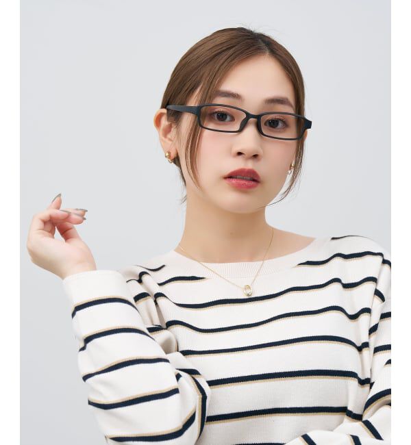  「スクエア型 メガネ | 横長 軽量 眼鏡 伊達めがね 度付き Zoff｜CLASSIC レンズ交換券付」|メガネ|