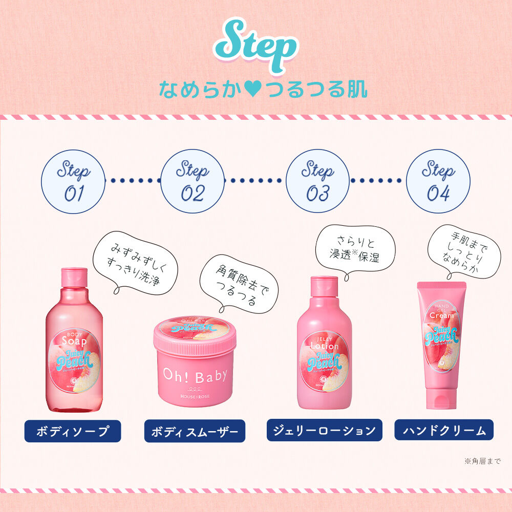  「ハンドジェルクリーム JP （ジューシーピーチの香り）　45g」|ハンドケア|