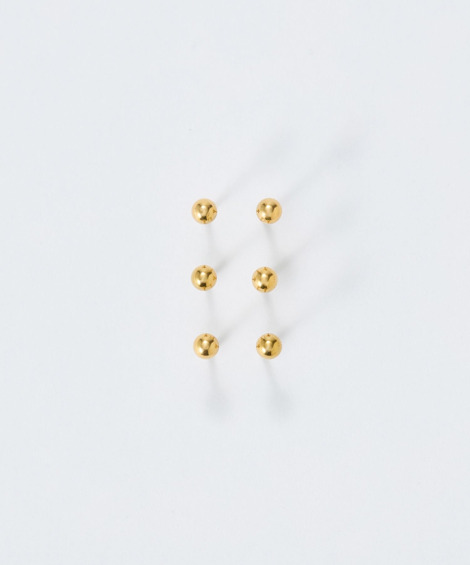 Phoebe「【金属アレルギー対応】6setメタルピアス　ゴールド/サージカルステンレス」|ピアス|