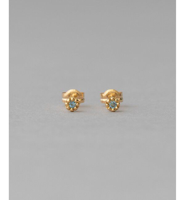 ete「K18YG フルール ピアス（誕生石 1・2・3・6・8・10・11・12月）」|ピアス|C