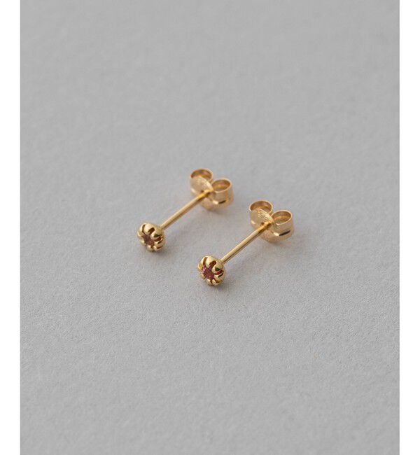 ete「K18YG フルール ピアス（誕生石 1・2・3・6・8・10・11・12月）」|ピアス|