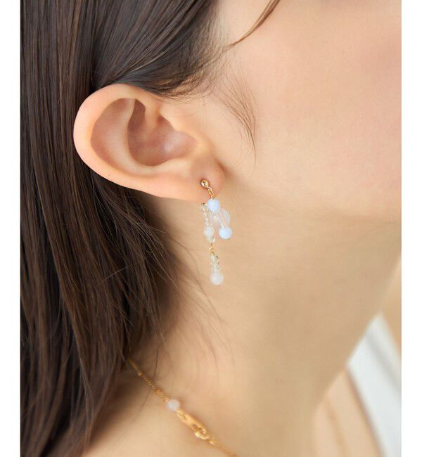 ete「[アシンメトリー] ナチュラルストーン ピアス」|ピアス|