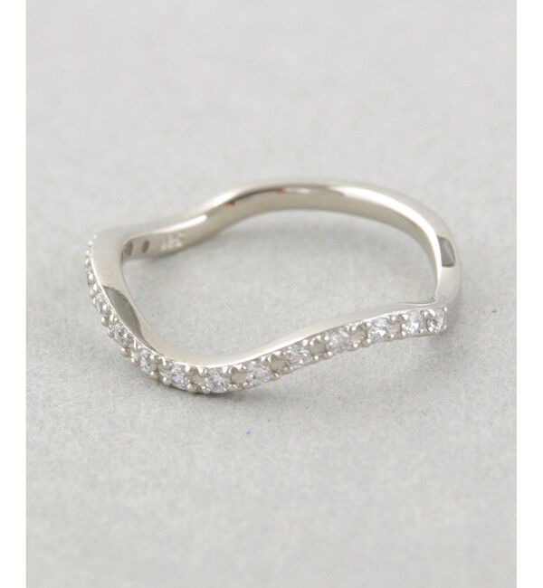 Jouete「ウェーブ ジルコニア ピンキーリング」|リング|