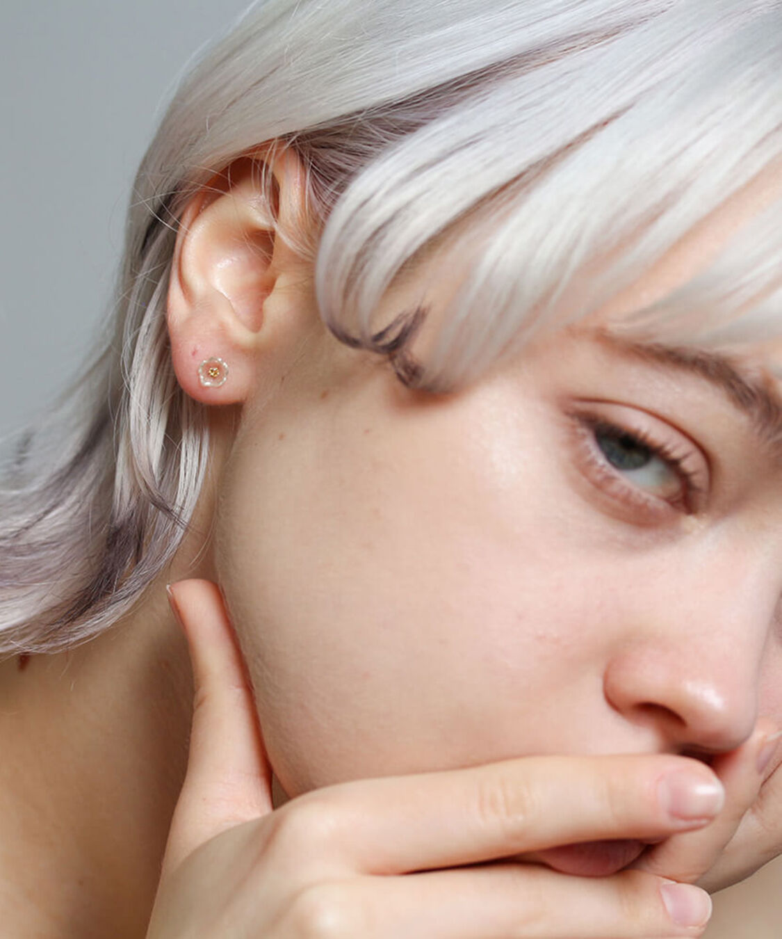  「シトリン / グリーンアメジスト  ピアス | K10YG」|ピアス|