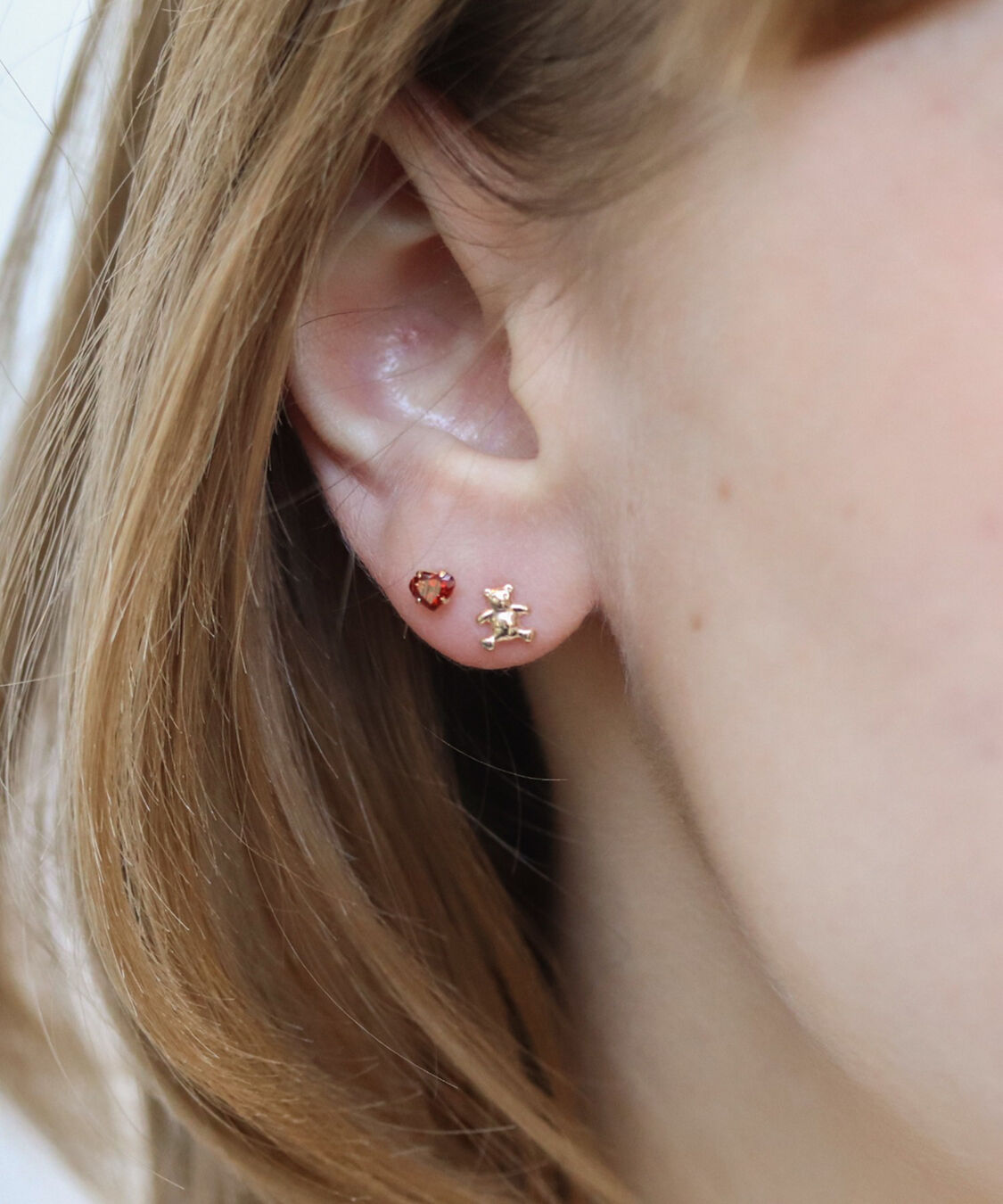  「ゴールド ベア / ハート ピアス | K10YG 〈Web限定〉」|ピアス|