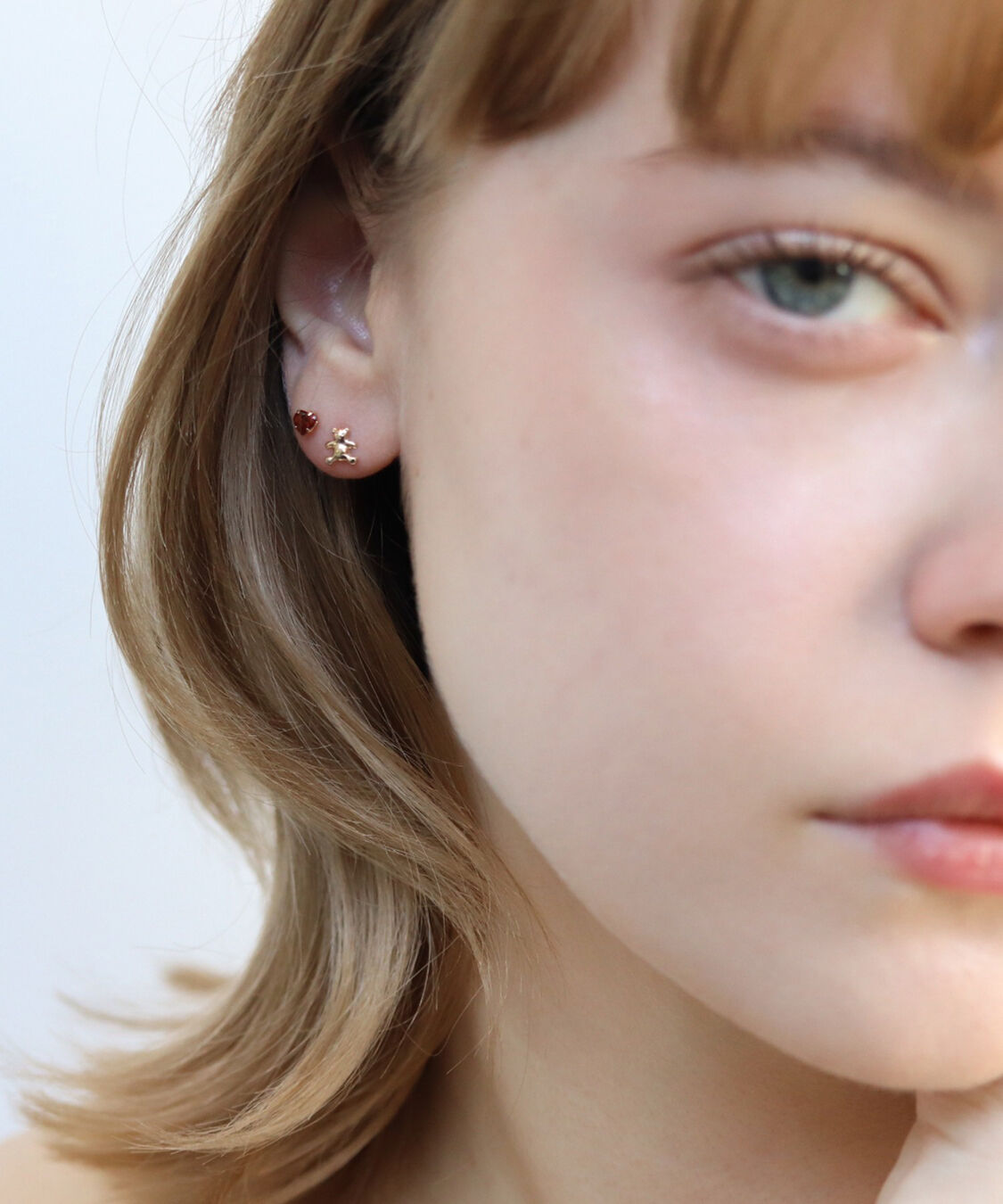  「ゴールド ベア / ハート ピアス | K10YG 〈Web限定〉」|ピアス|