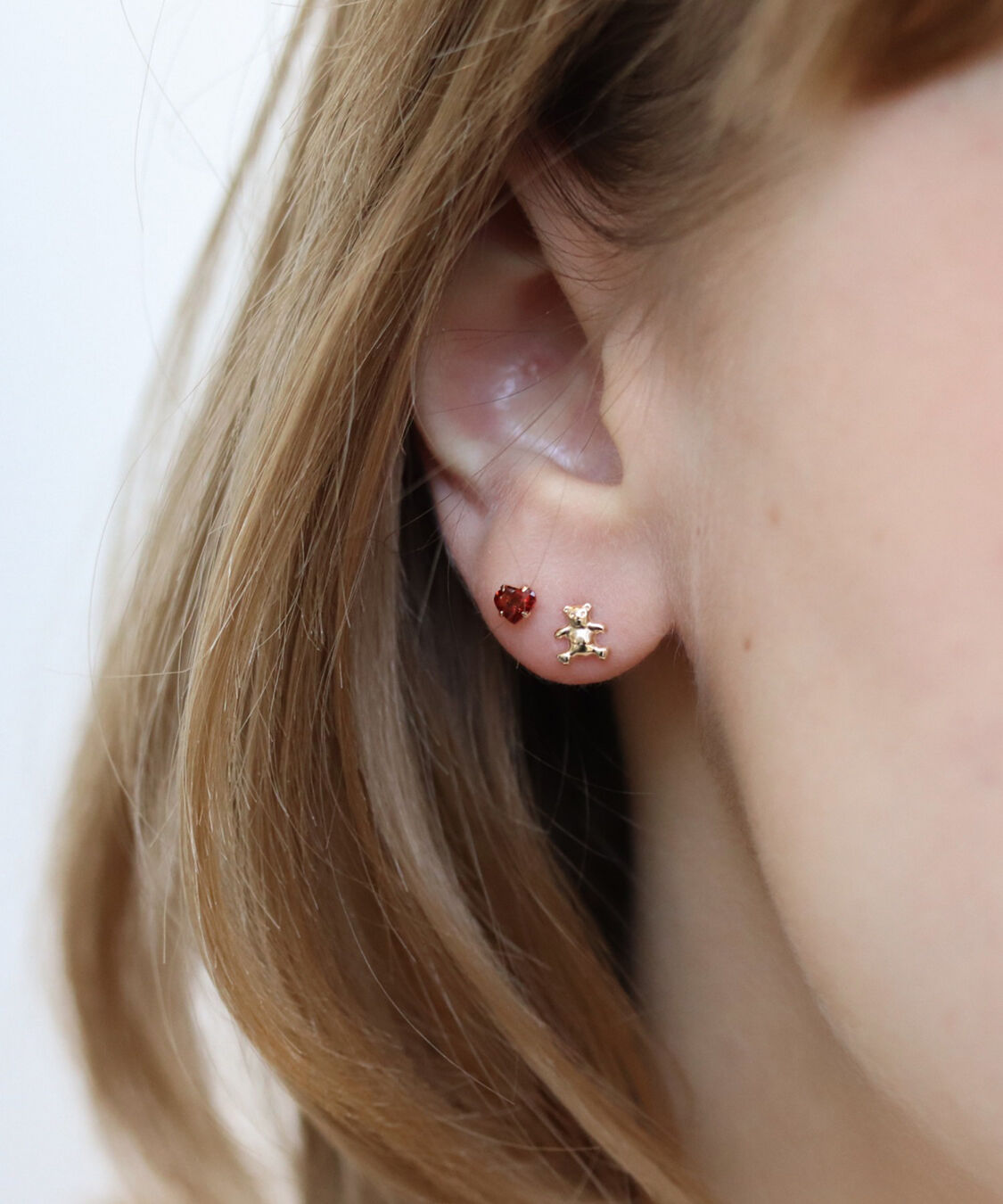  「ゴールド ベア / ハート ピアス | K10YG 〈Web限定〉」|ピアス|