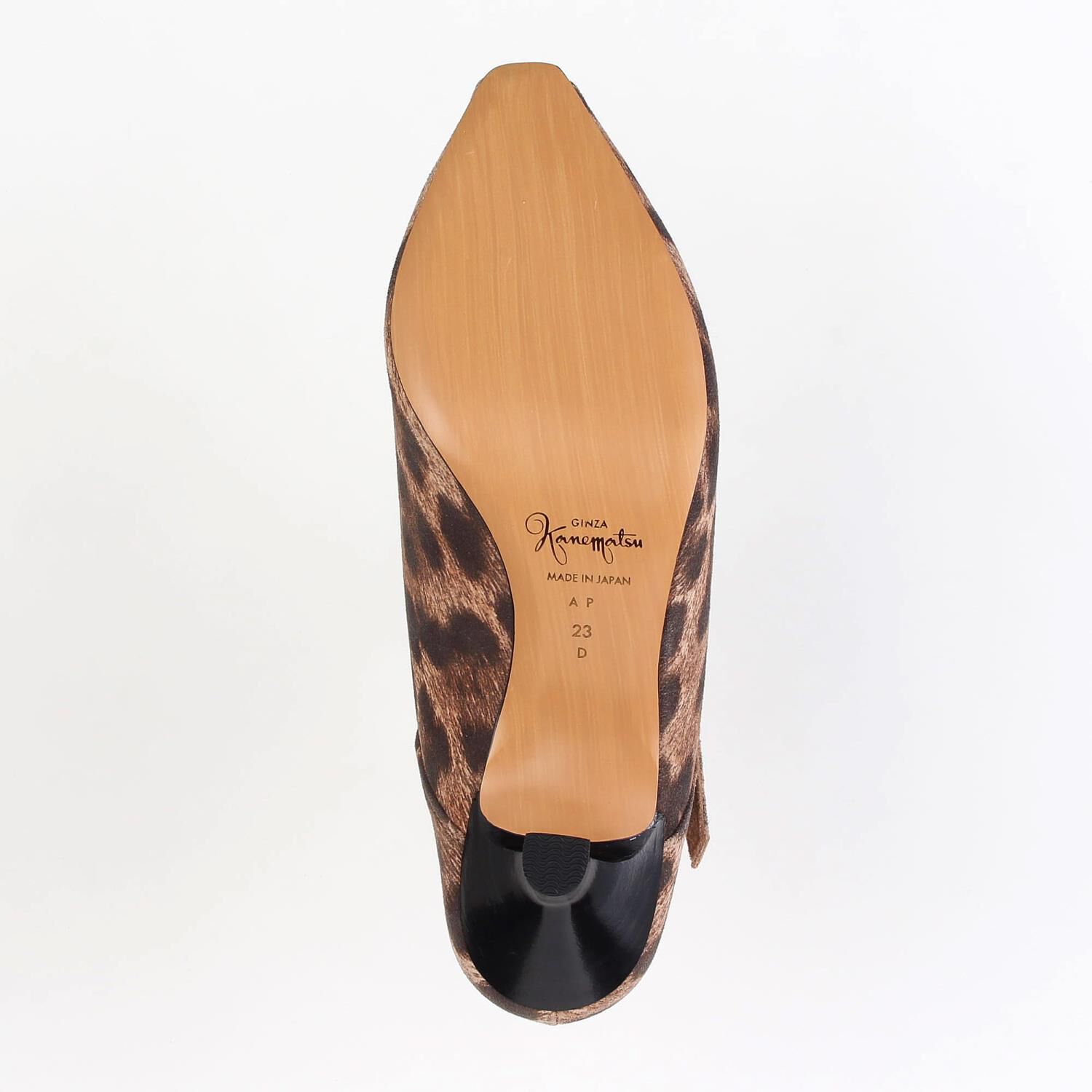 銀座かねまつ「AP260115PT1BEG3CB【本革】Vカットピープトウミュール」|パンプス|