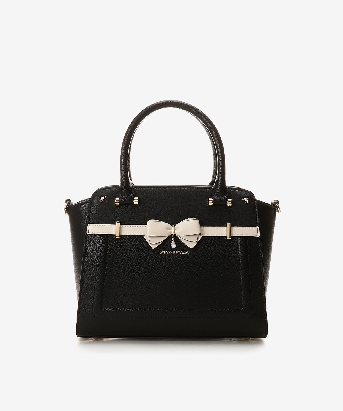 Samantha Vega「バイカラーアクセントリボンハンドバッグ」|ハンドバッグ|
