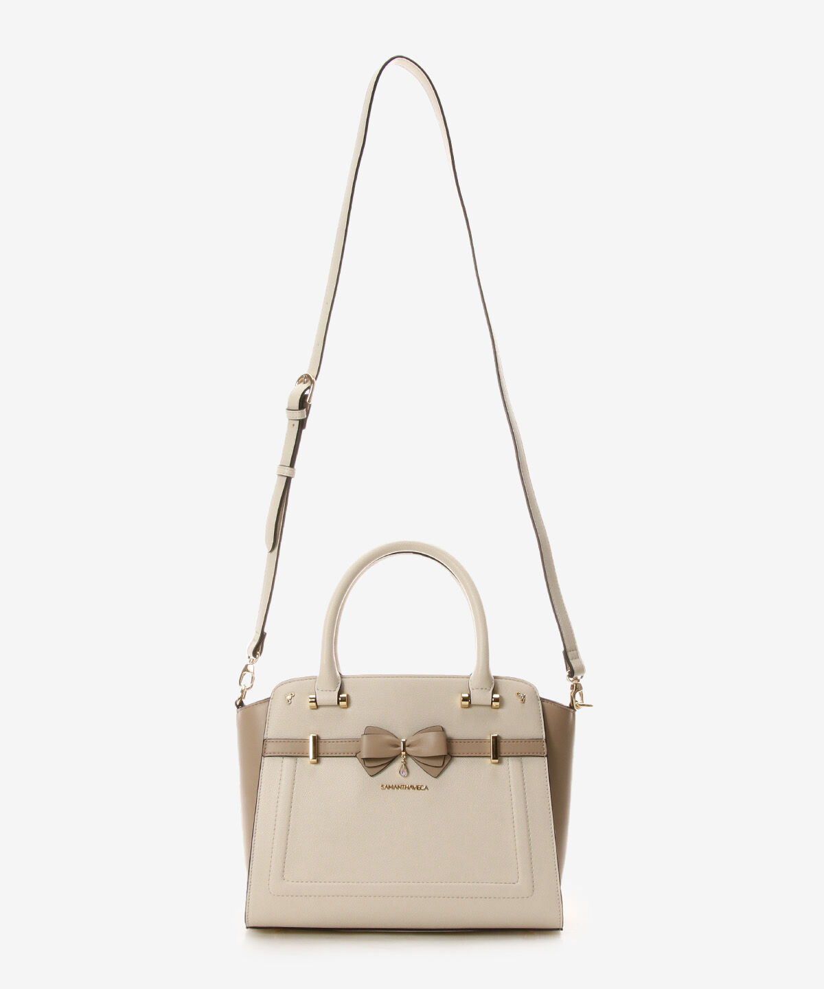 Samantha Vega「バイカラーアクセントリボンハンドバッグ」|ハンドバッグ|