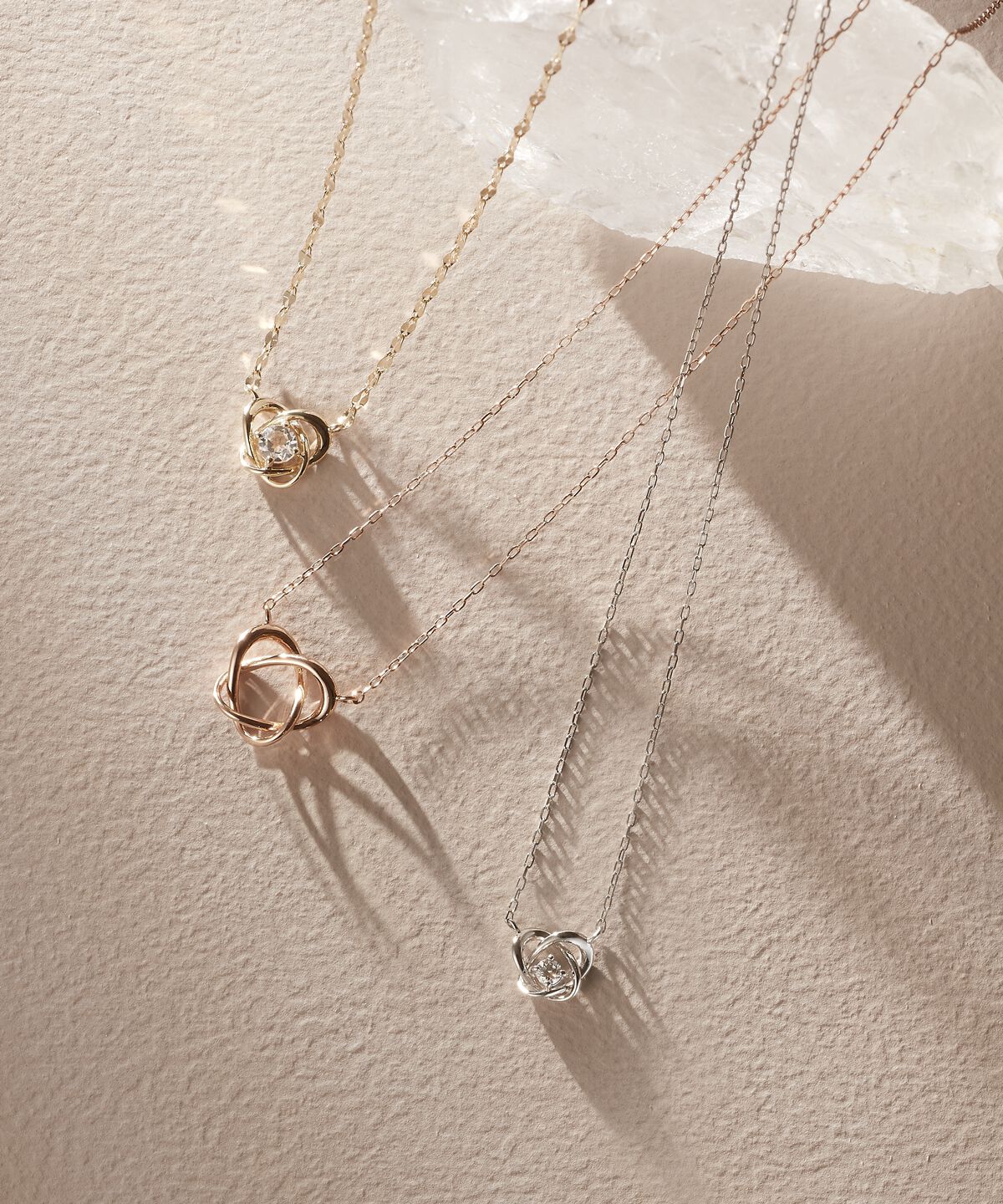 newme by Samantha Thavasa「K10 PG クロスハート ネックレス」|ネックレス|