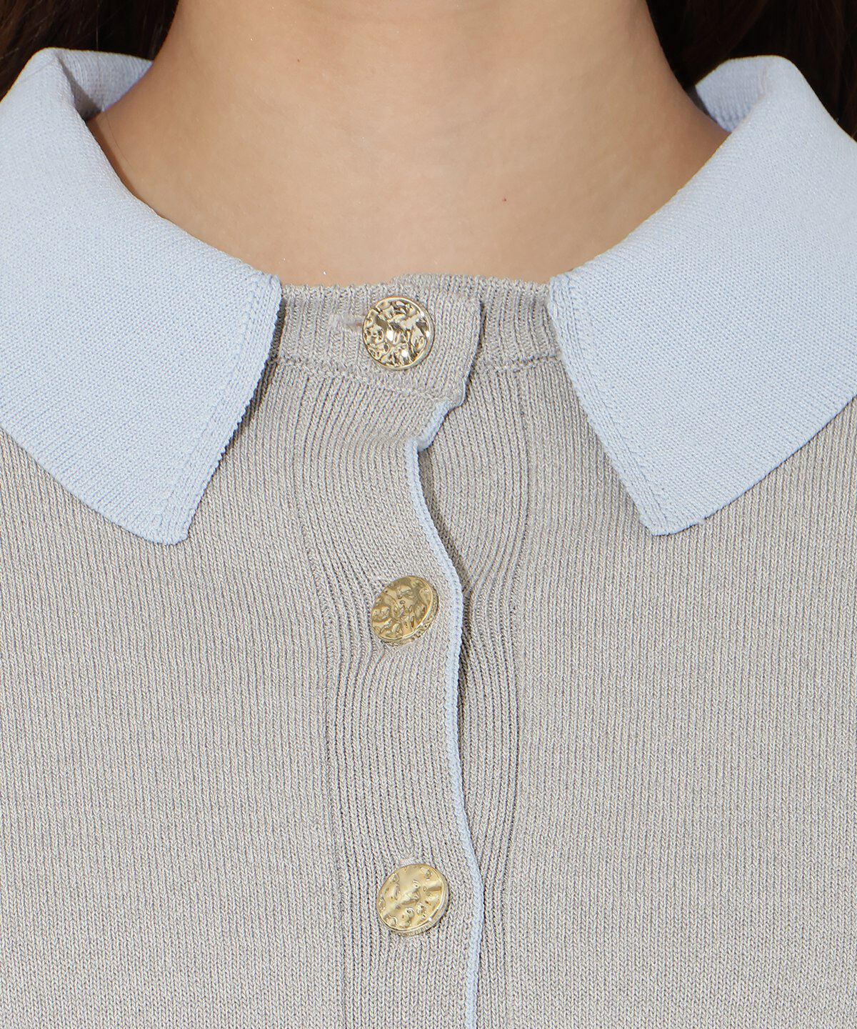 アンドクチュール「配色レイヤードライクニットカーディガン」|カーディガン|