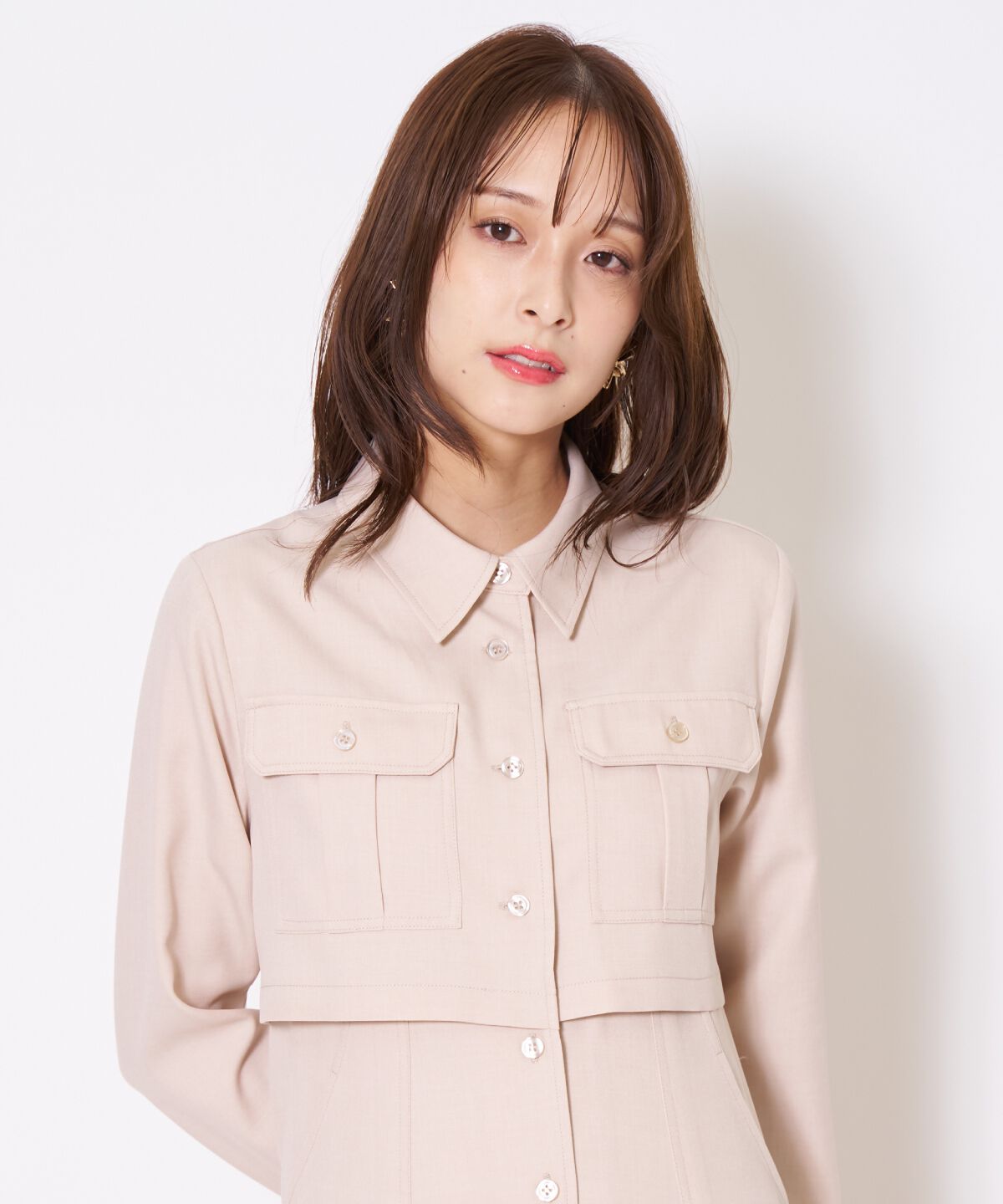 アンドクチュール「サファリシャツワンピース」|ワンピース|