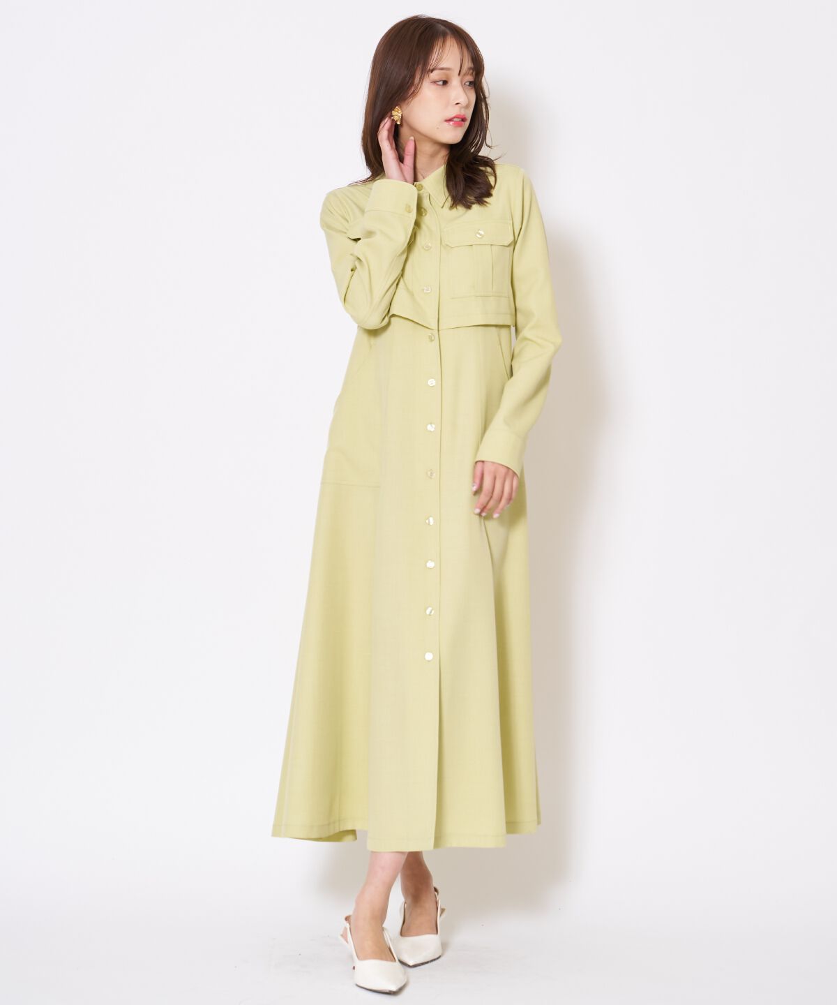 アンドクチュール「サファリシャツワンピース」|ワンピース|