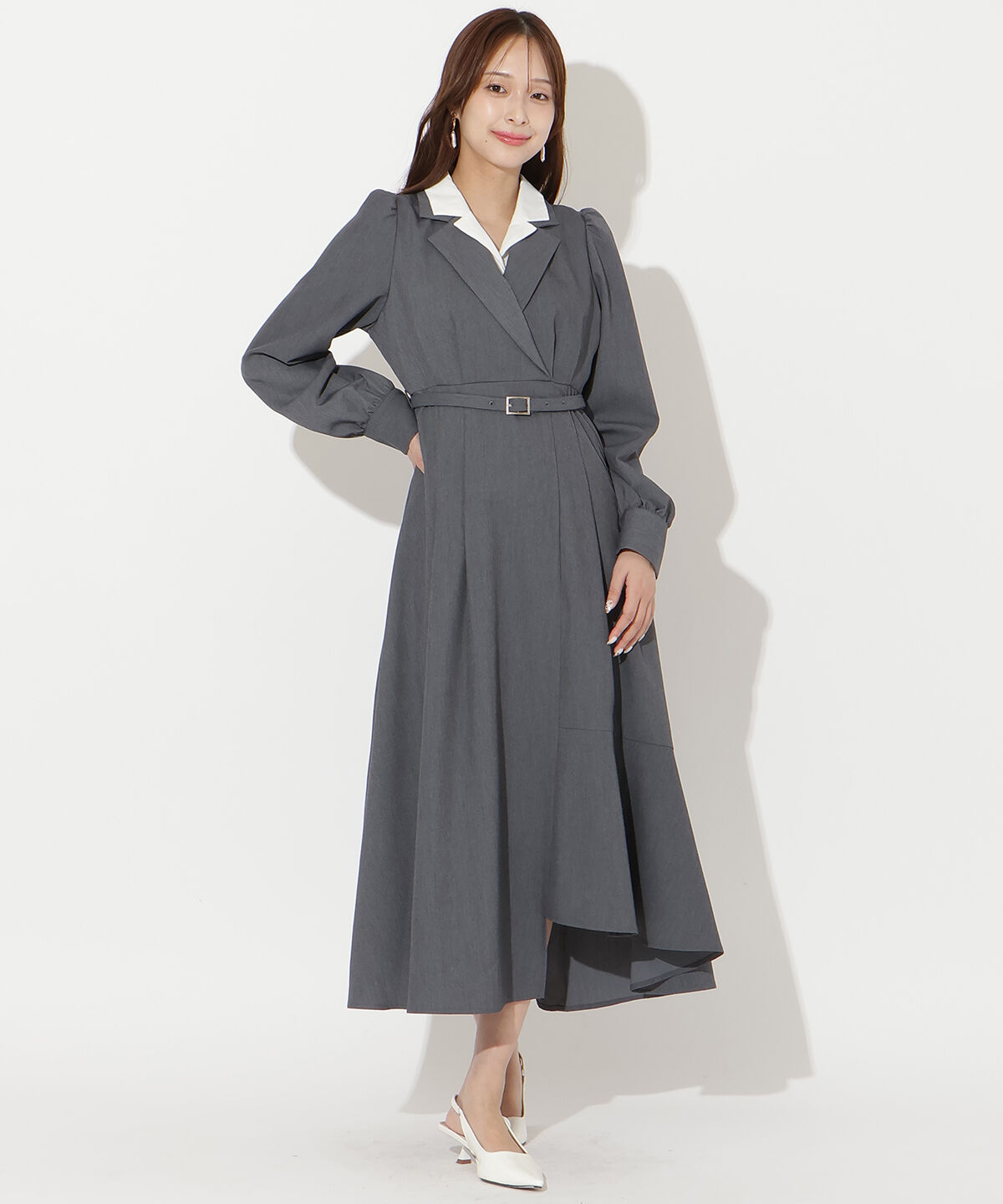 アンドクチュール「ダブルカラーワンピース」|ワンピース|