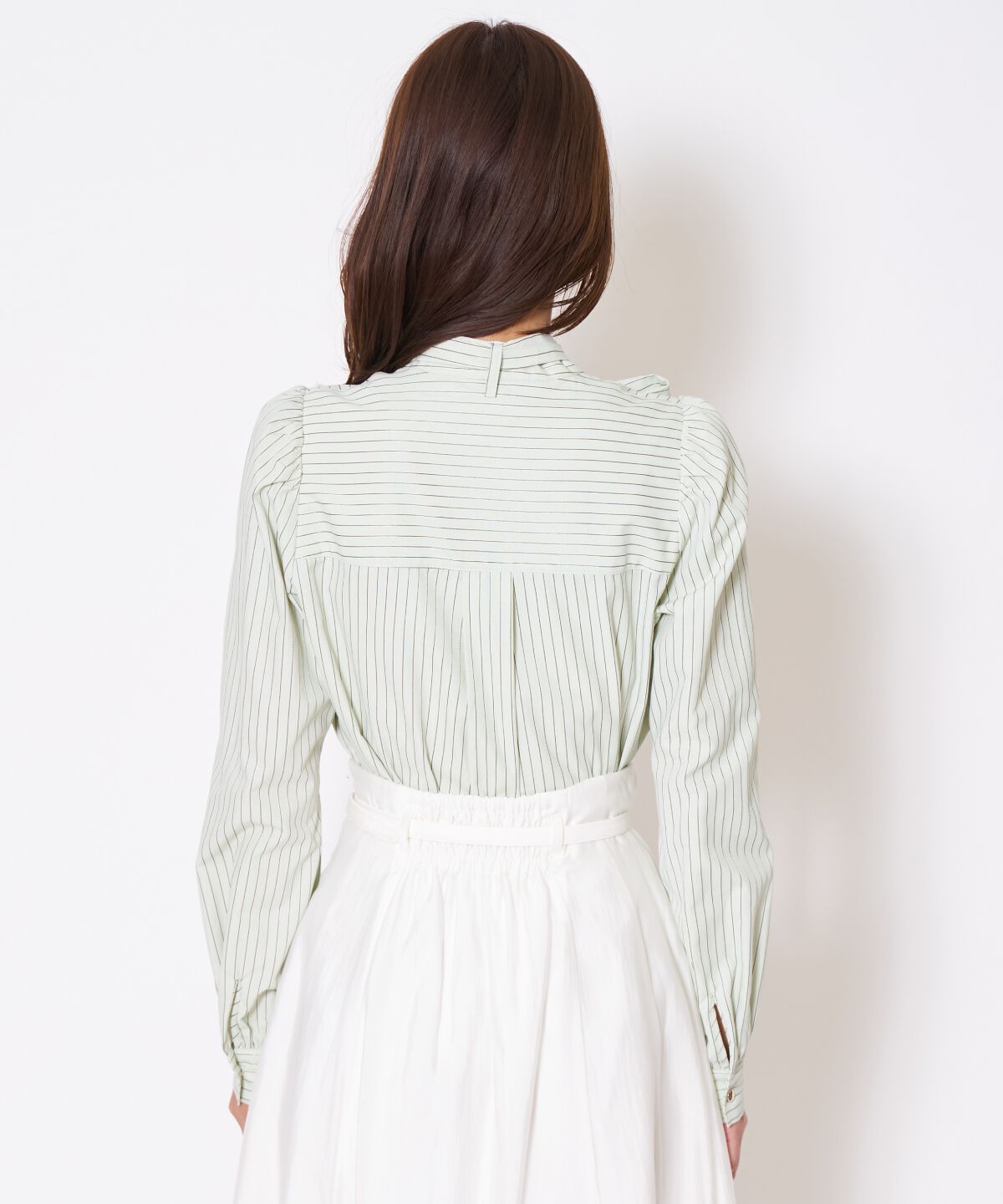 アンドクチュール「バタフライリボンストライプブラウス」|シャツ・ブラウス|