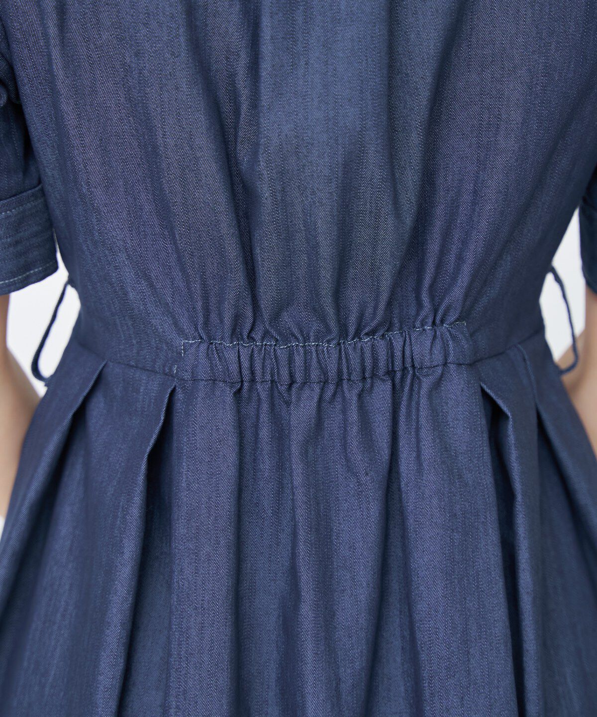 アンドクチュール「ベルト付き５分袖デニムワンピース」|ワンピース|