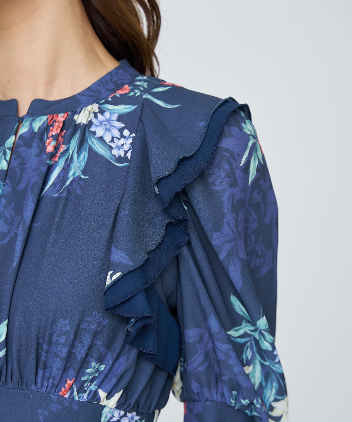 アンドクチュール「シャドーフラワーブーケワンピース」|ワンピース|