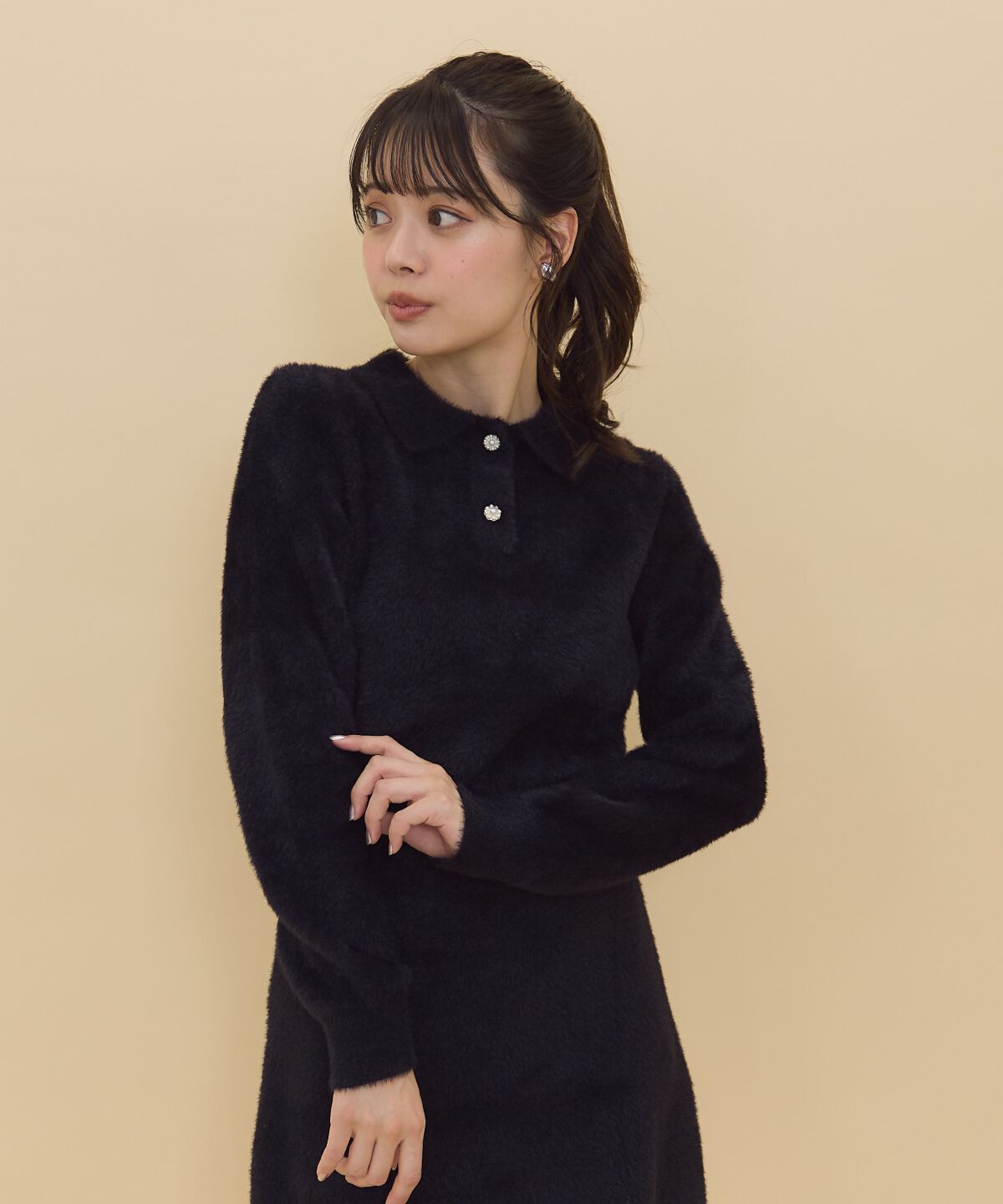 REDYAZEL「シャギーポロニットトップス」|ニット・セーター|