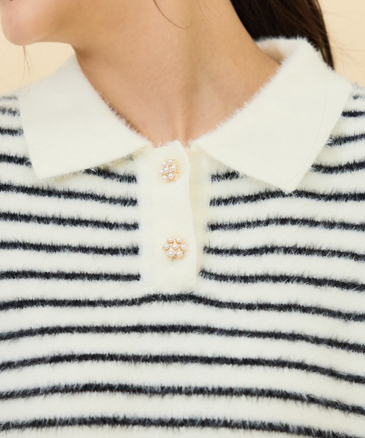 REDYAZEL「シャギーポロニットトップス」|ニット・セーター|