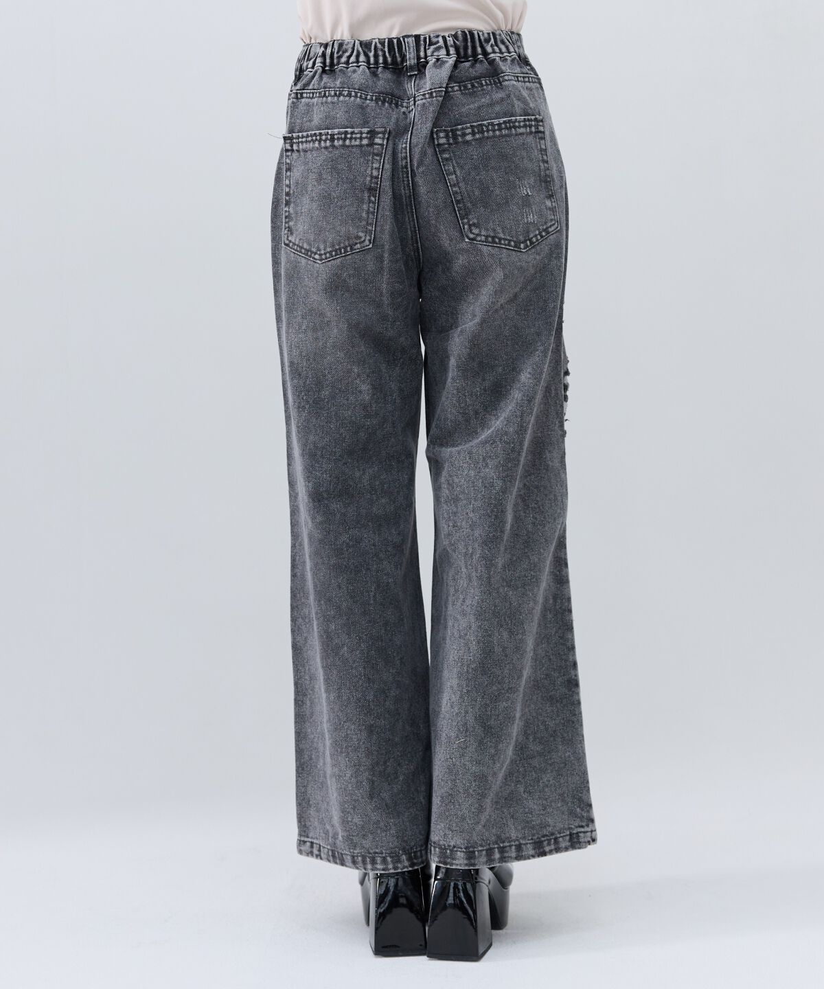 REDYAZEL「ダメージワイドデニムパンツ」|その他|