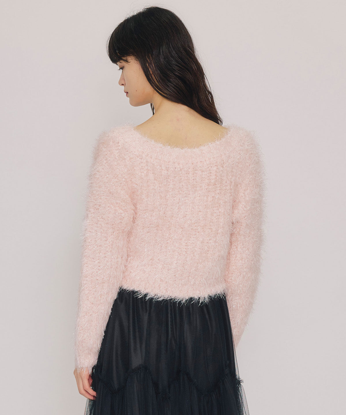 REDYAZEL「ブークレラメシャギーニットプルオーバー」|ニット・セーター|