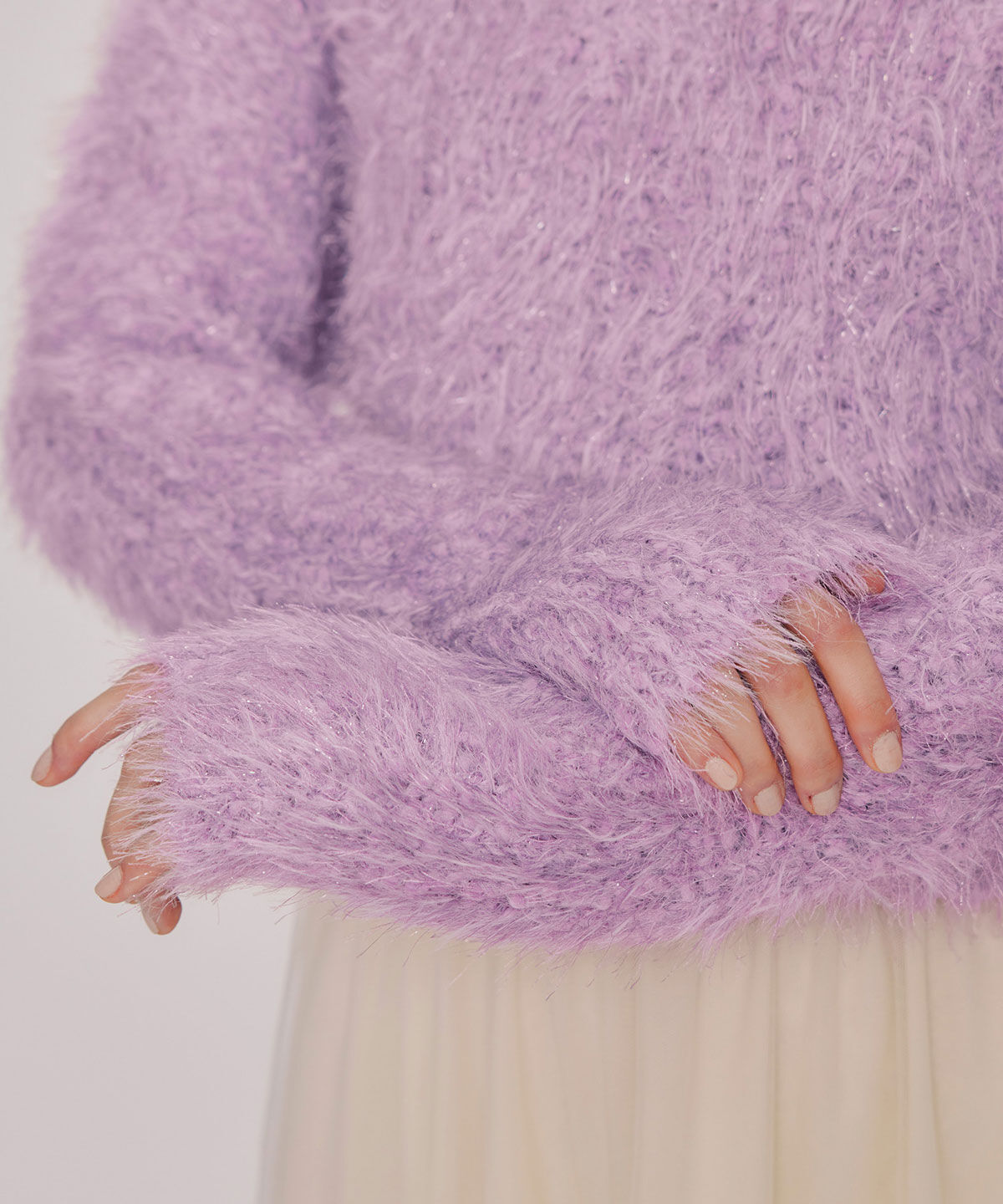 REDYAZEL「ブークレラメシャギーニットプルオーバー」|ニット・セーター|