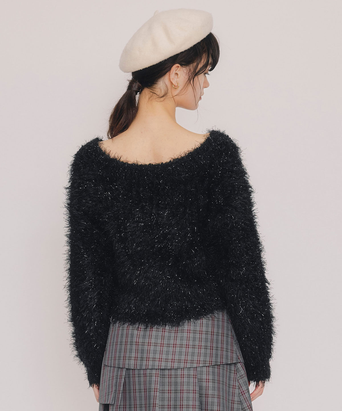 REDYAZEL「ブークレラメシャギーニットプルオーバー」|ニット・セーター|