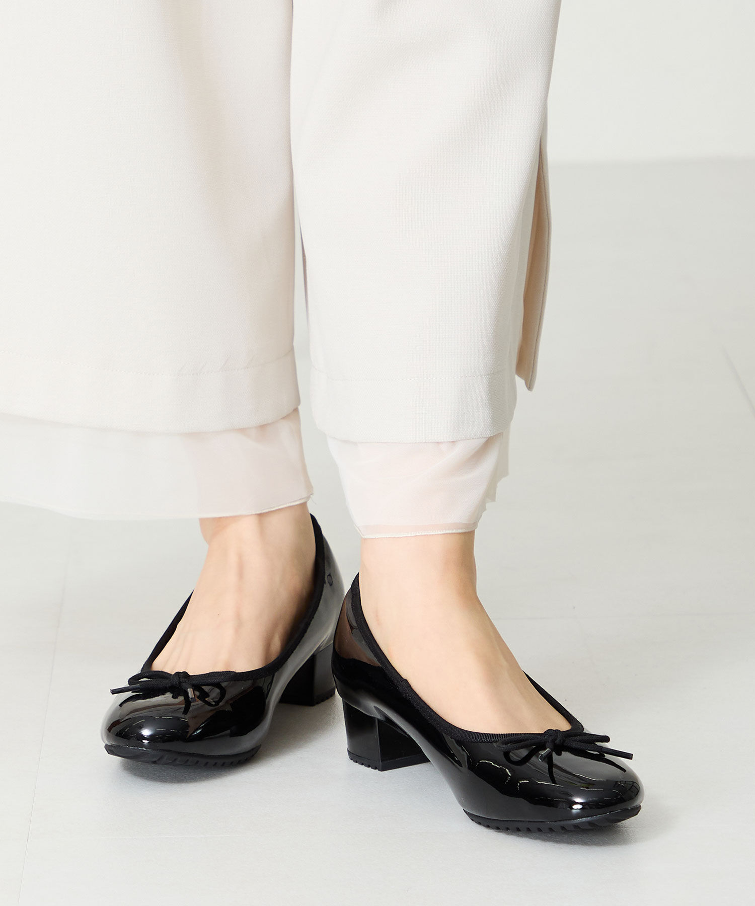 ORiental TRaffic「【防水】 ラウンドトゥ ヒール レインパンプス /R-1023 晴雨兼用 パンプス バレエシューズ クッション」|パンプス|