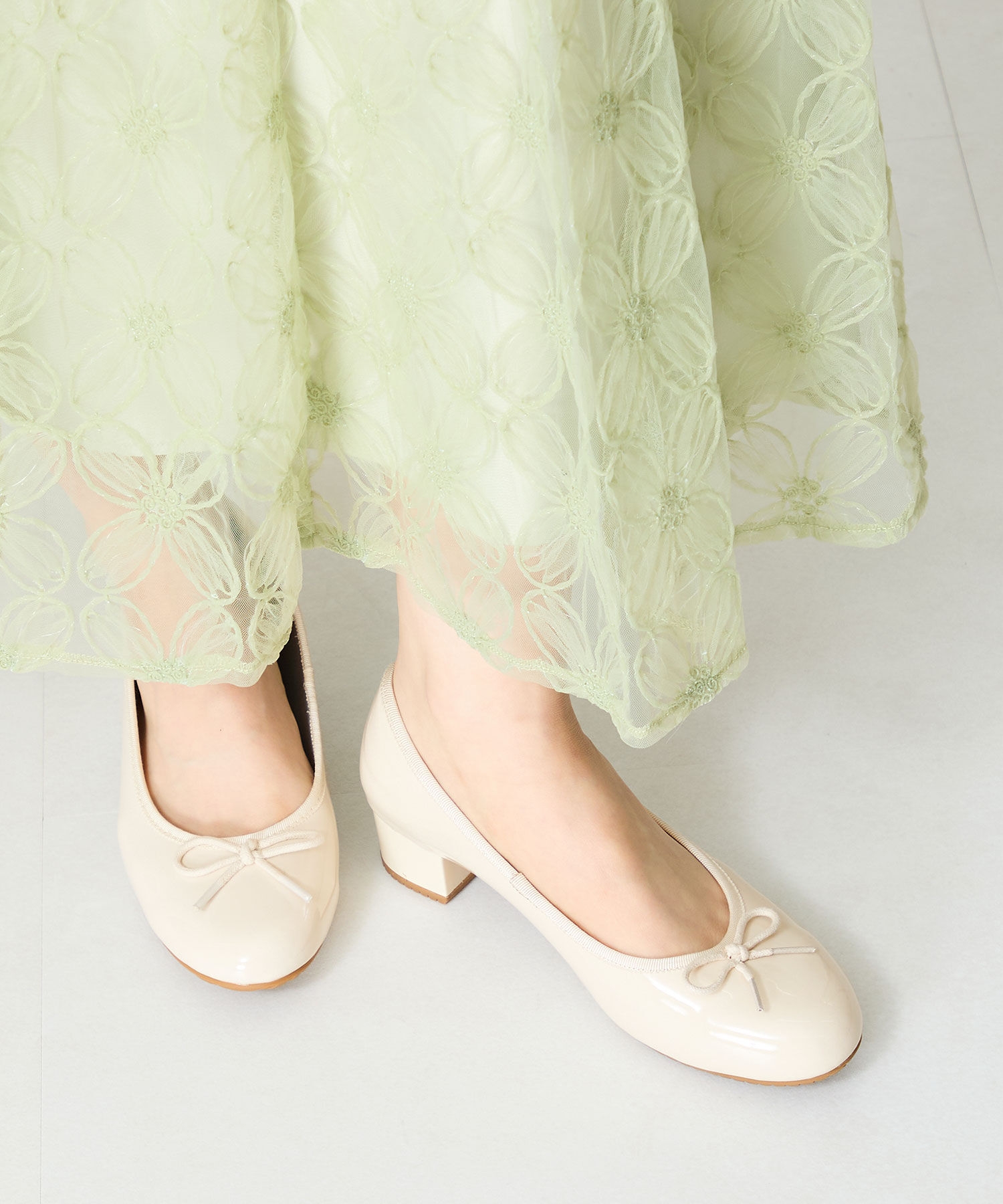 ORiental TRaffic「【防水】 ラウンドトゥ ヒール レインパンプス /R-1023 晴雨兼用 パンプス バレエシューズ クッション」|パンプス|