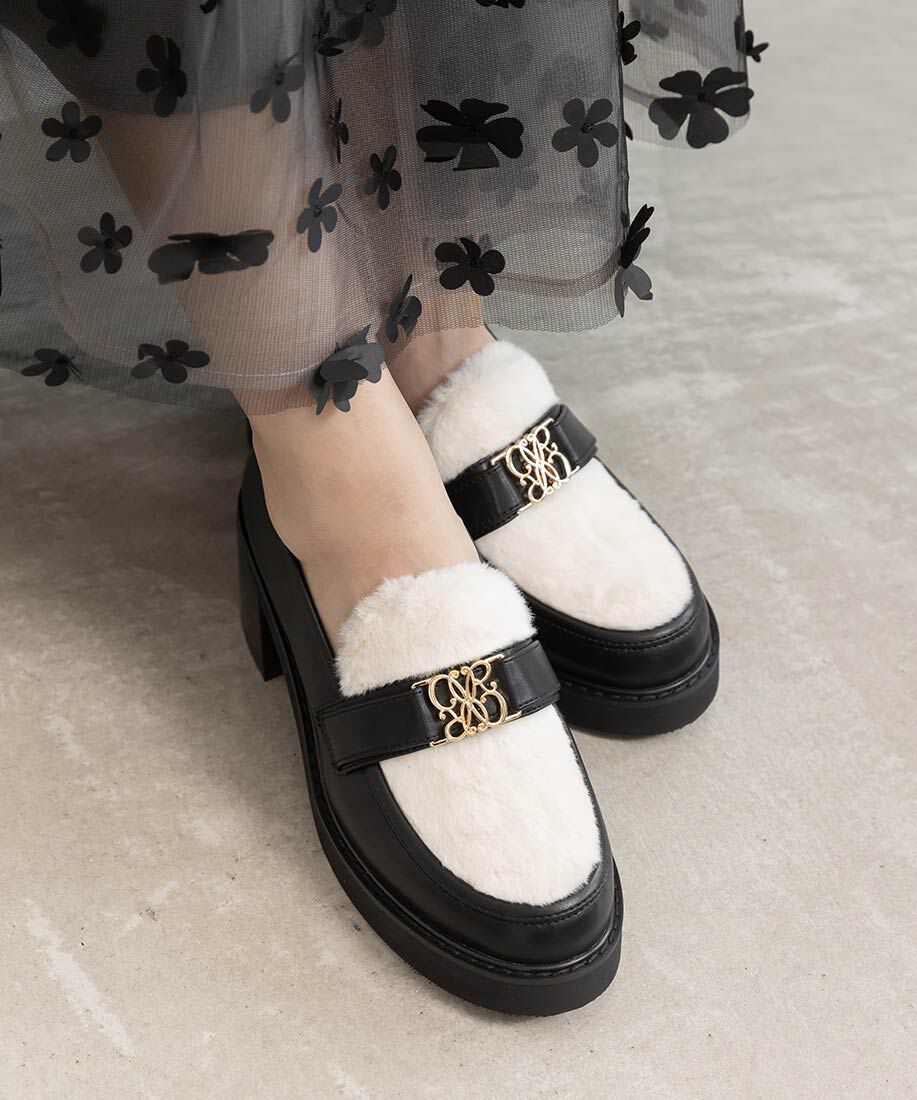  「モノグラムベルトボリュームローファー」|ローファー|