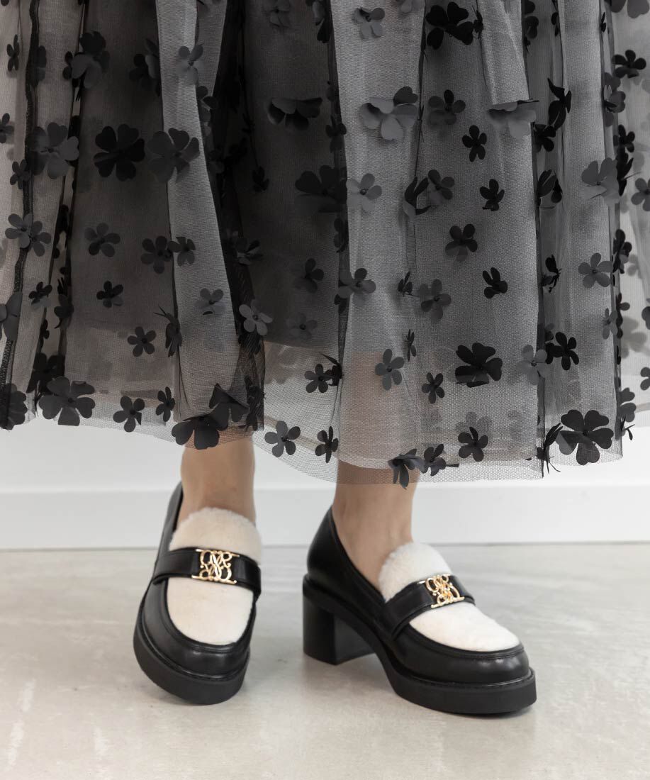  「モノグラムベルトボリュームローファー」|ローファー|