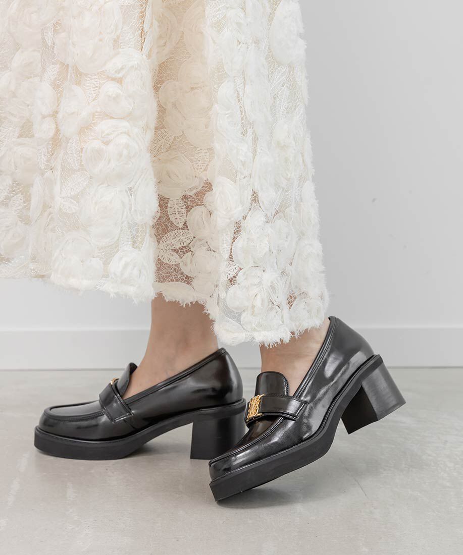  「モノグラムベルトボリュームローファー」|ローファー|