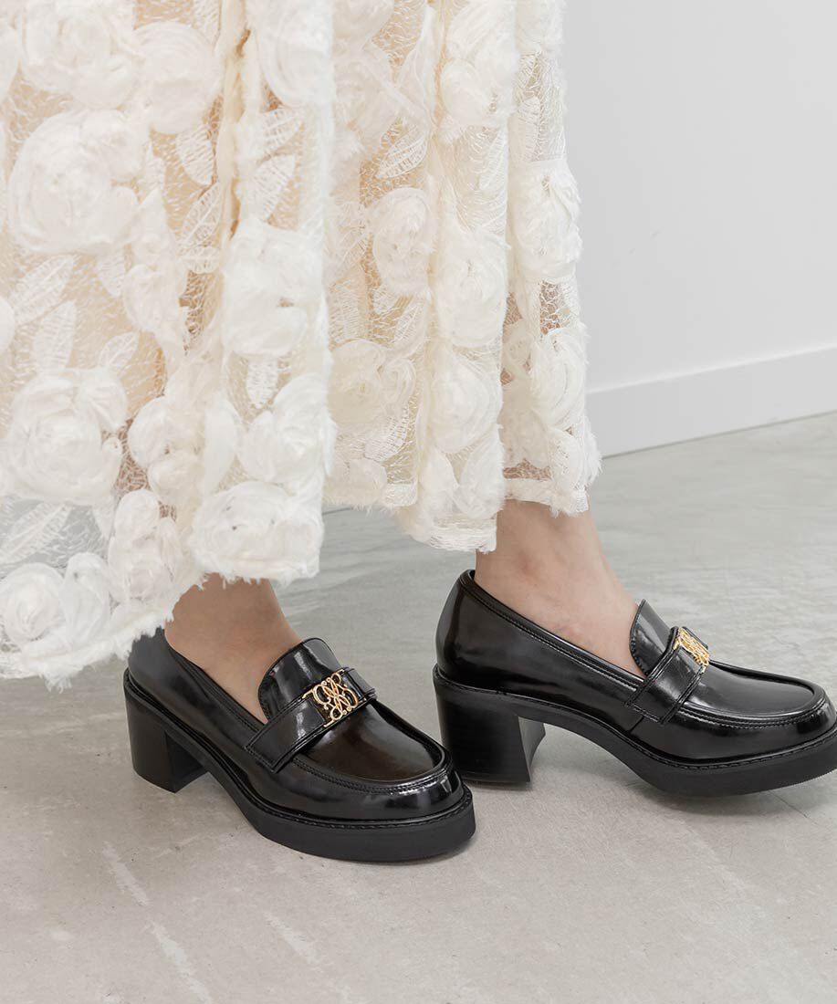  「モノグラムベルトボリュームローファー」|ローファー|