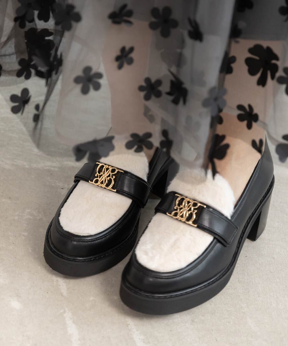  「モノグラムベルトボリュームローファー」|ローファー|ミックス