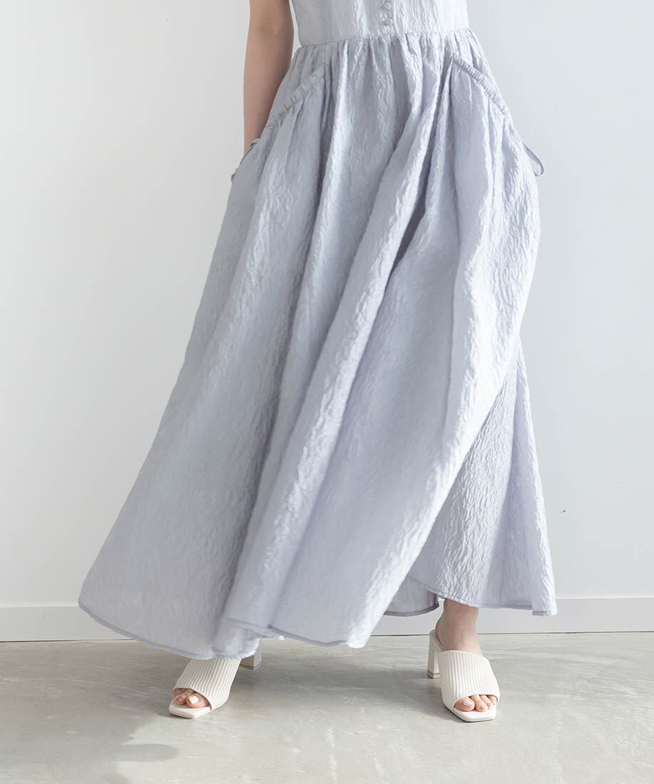  「【SUSTAINABLE】アシンメトリーニットミュールサンダル」|パンプス|