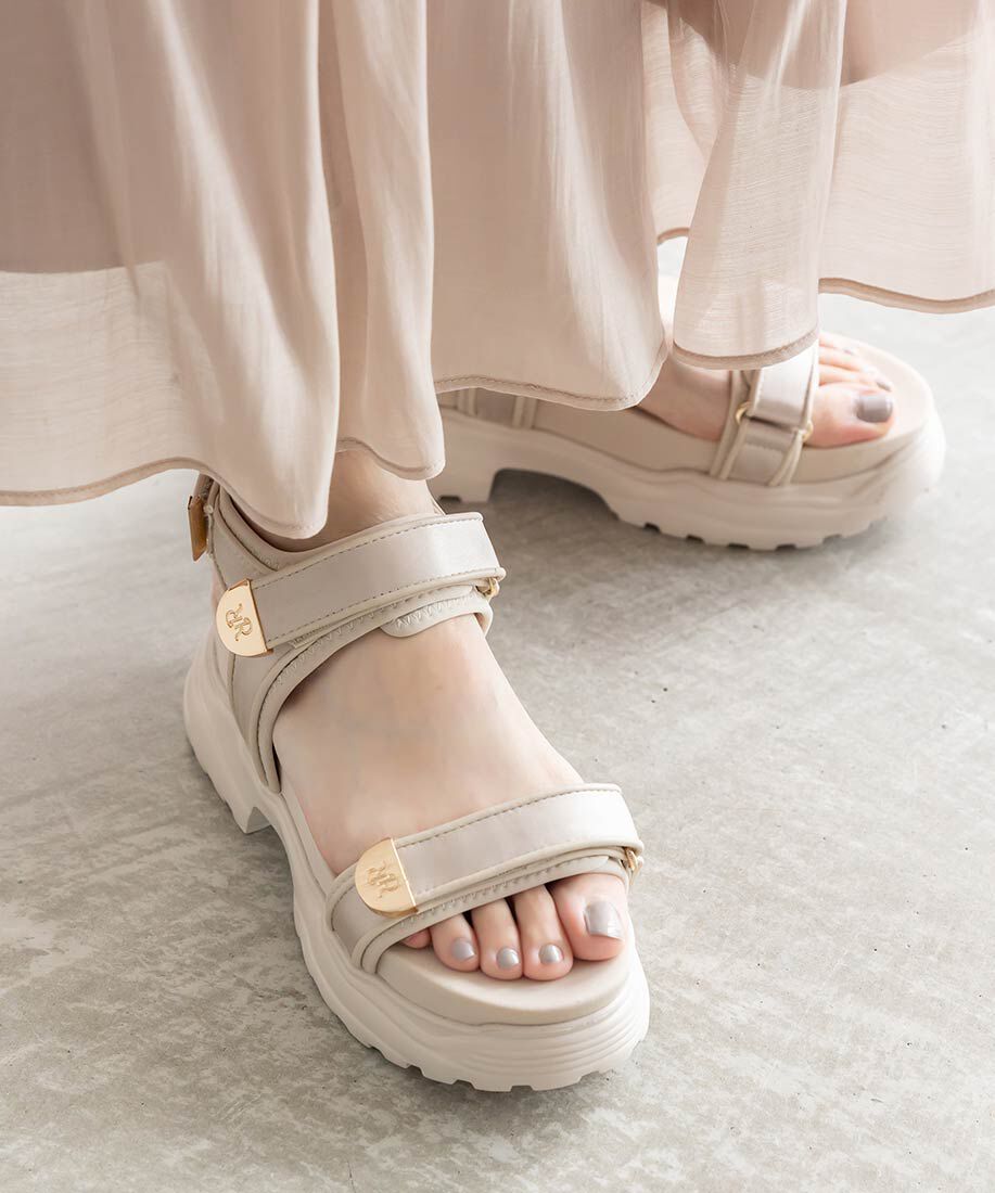  「モノグラムベルトスポーツサンダル」|サンダル|アイボリー