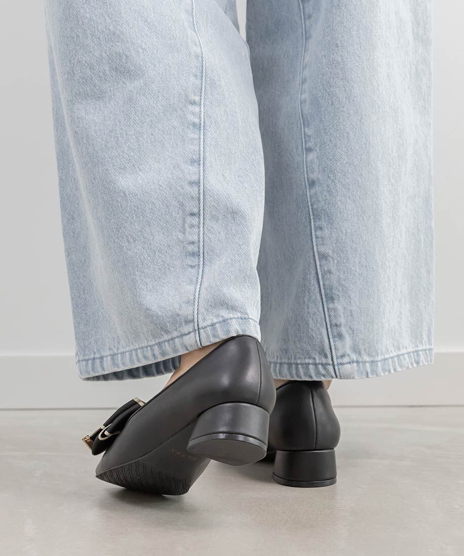  「ビッグリボンデザインローファー」|ローファー|