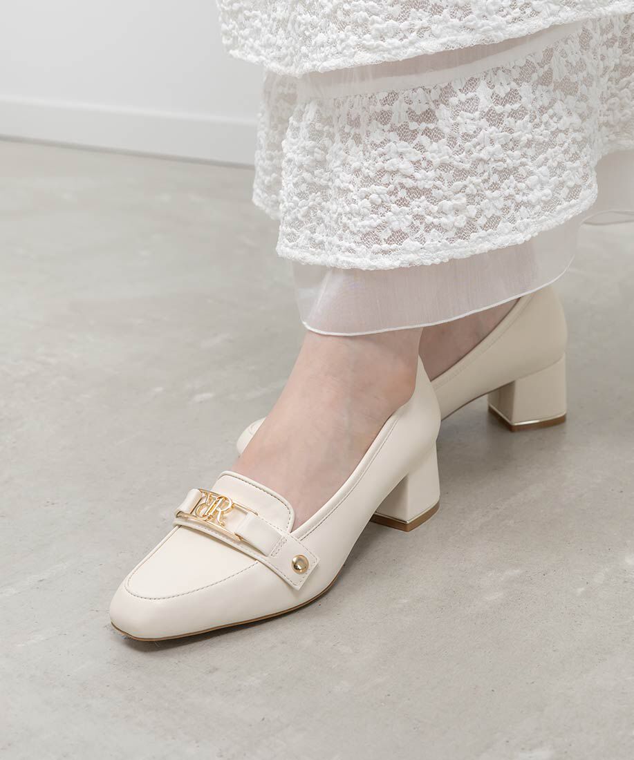  「2WAY スクエアトゥローファー」|ローファー|アイボリー