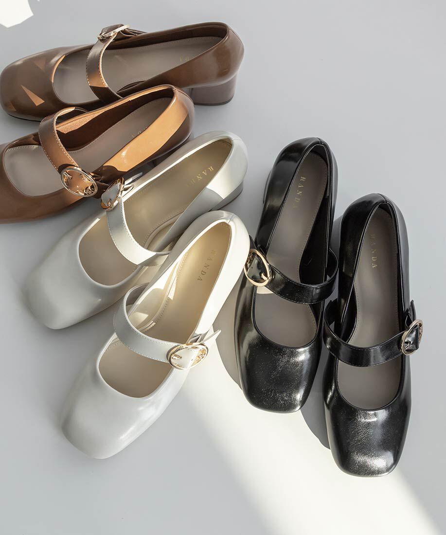  「モノグラムバックルメリージェーンパンプス」|パンプス|