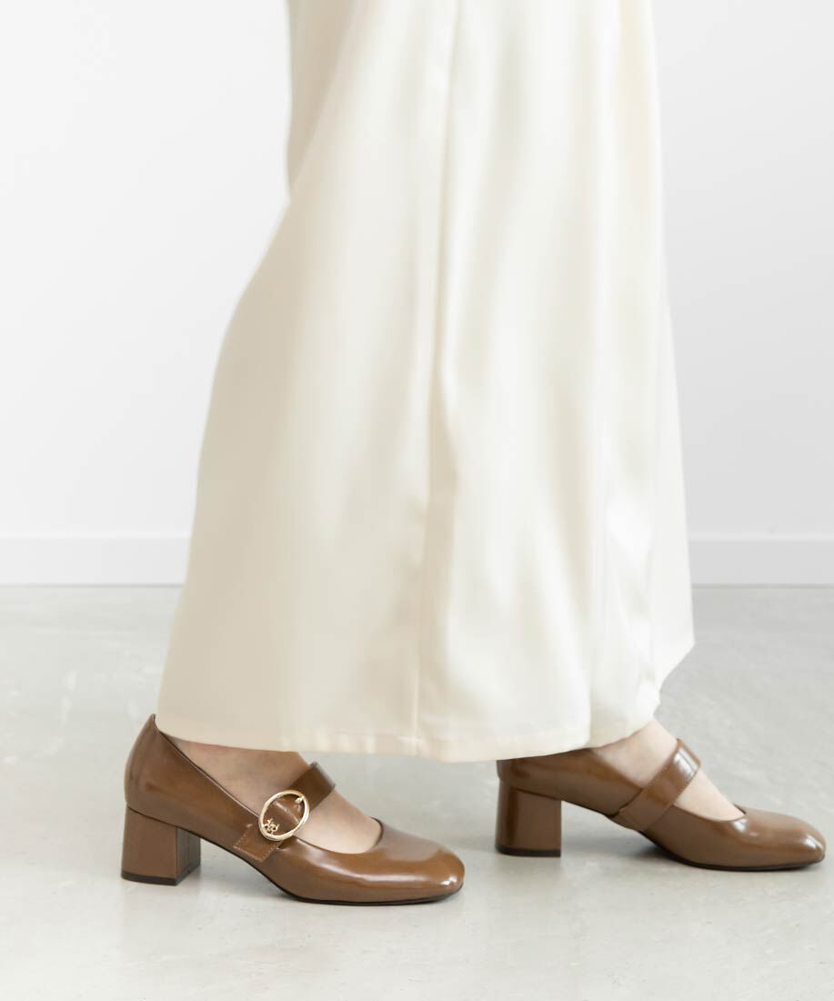  「モノグラムバックルメリージェーンパンプス」|パンプス|