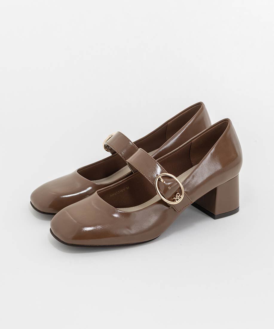  「モノグラムバックルメリージェーンパンプス」|パンプス|