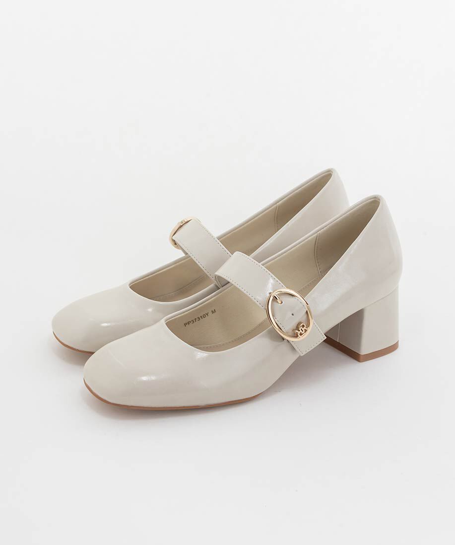  「モノグラムバックルメリージェーンパンプス」|パンプス|