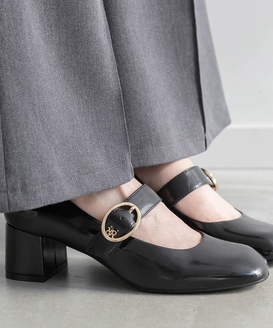  「モノグラムバックルメリージェーンパンプス」|パンプス|