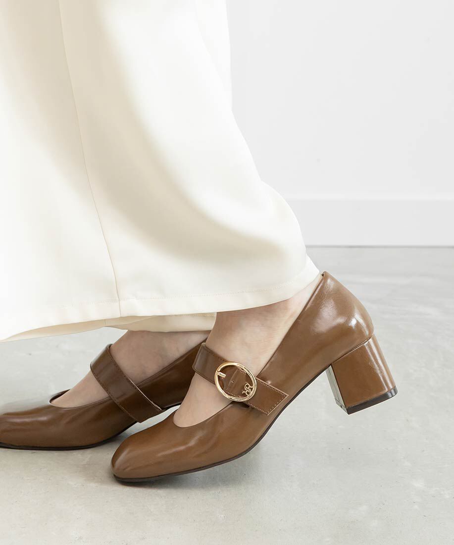 「モノグラムバックルメリージェーンパンプス」|パンプス|