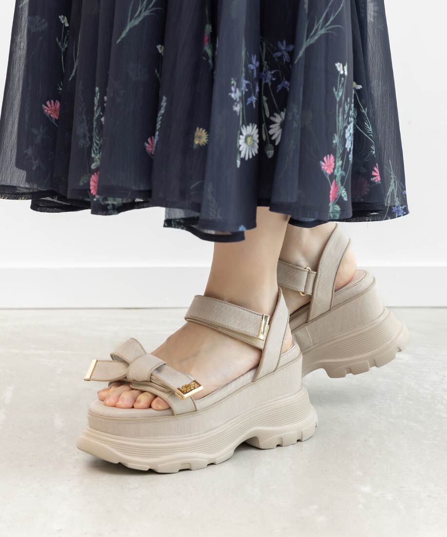  「パイピングリボンスポーツサンダル」|サンダル|