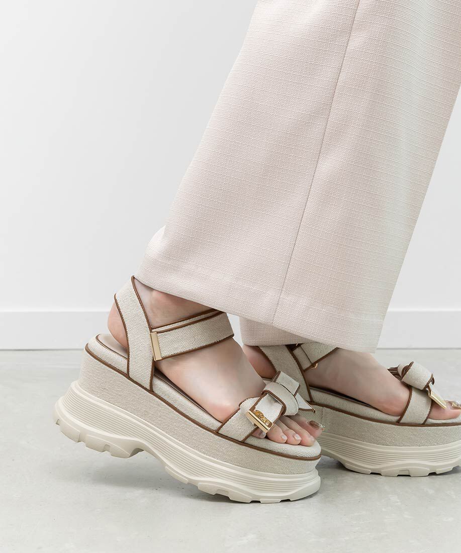  「パイピングリボンスポーツサンダル」|サンダル|